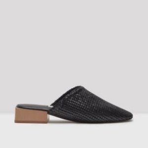 NIB Miista Juana woven mule, black leather, 39 (8 to 8.5)